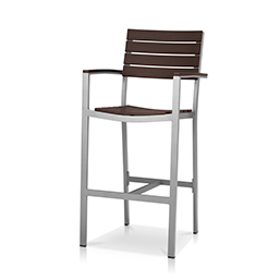 Bar Arm Chair Kessler Silver / Espresso